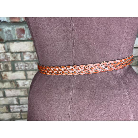 Split leather belt brown size small - Picture 5 of 9